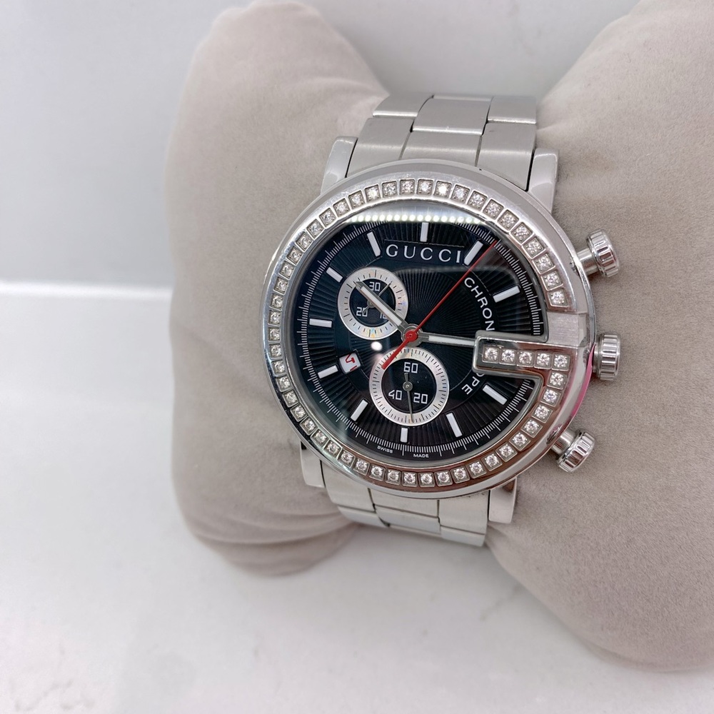Gucci Diamond Watch, Unisex G Chrono Colection